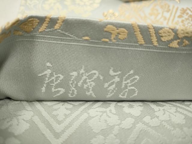 平和屋着物○六通柄袋帯 唐織錦 絵皿花文 金糸 正絹