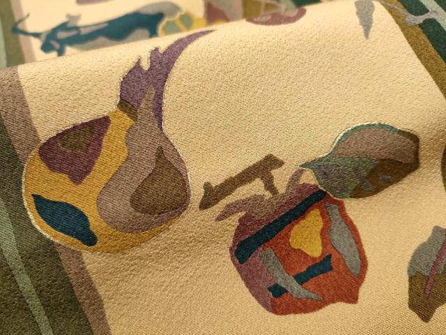 平和屋着物○全通柄 九寸名古屋帯 成物 金彩 正絹 逸品