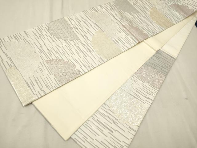 平和屋着物○六通柄袋帯 鏡裏半丸紋 金銀糸 正絹