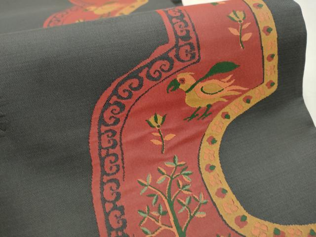 平和屋着物○名門木屋太 今河織物 六通柄袋帯 花鳥文