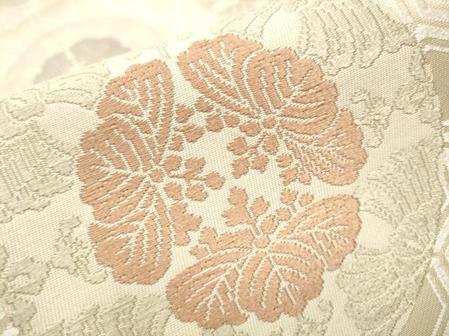 平和屋着物○六通柄袋帯 唐織 鳳凰花丸文 正絹 逸品 CAAV7081hy