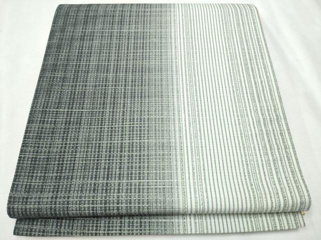 平和屋着物●全通柄袋帯　間道　正絹　逸品　CAAV7086hy