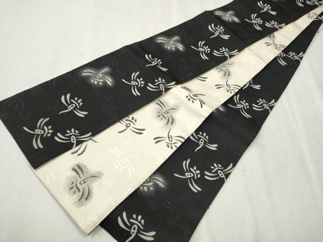 平和屋着物○両面 全通柄袋帯 紬地 市松文 正絹 逸品 CAAX9501yk