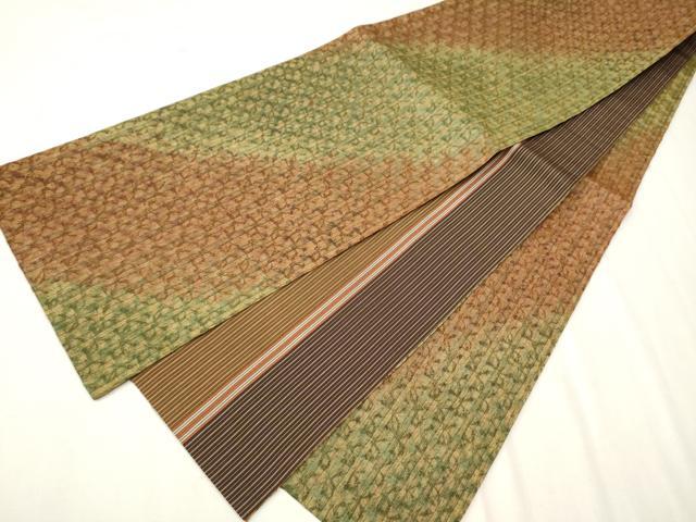 極美品】「菅原工房 菅原結謹製」手織り「櫛掻き織 細箔変わり織」