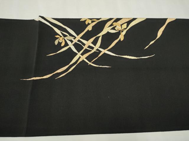 平和屋着物○爪掻き本綴れ 八寸名古屋帯 草花文 金銀糸