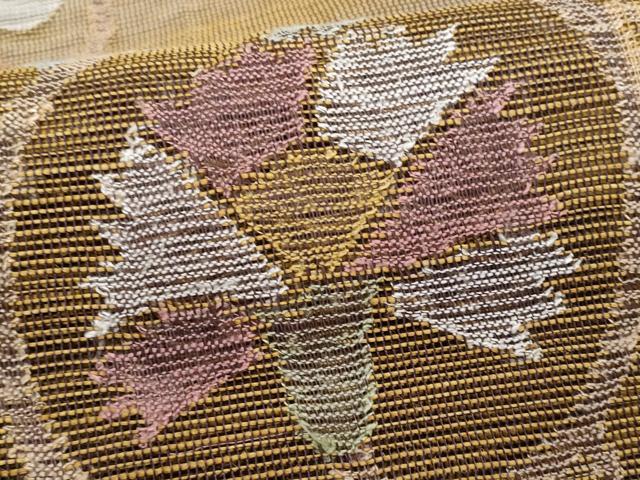 平和屋着物＊夏物 1854年創業 帯屋捨松 八寸名古屋帯 花唐草