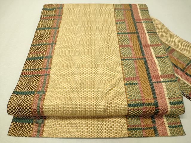 平和屋着物●本場筑前博多織　八寸名古屋帯　吉祥間道　正絹　逸品　CAAV8534vp