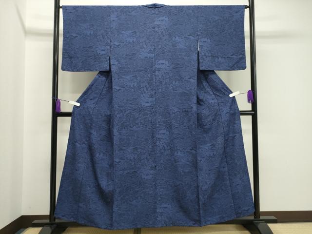 K0868 美品 逸品 単衣 夏向き お洒落 明石縮 正絹 小紋 K0868 美品 逸品 単衣 夏向き お洒落 明石縮 正絹 小紋 絽 小紋