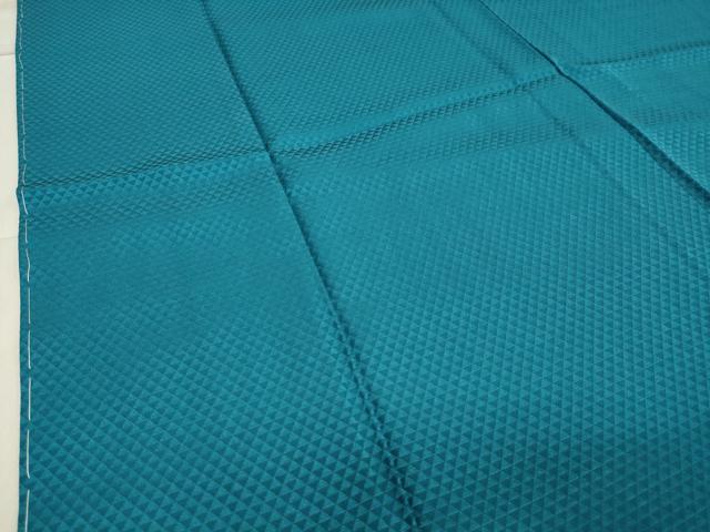 平和屋着物▽上質な色無地　単衣　鱗地紋　納戸色　やまと誂製　正絹　逸品　未使用　CAAV8869gh 平和屋着物▽上質な色無地 単衣 鱗地紋 納戸色 やまと誂