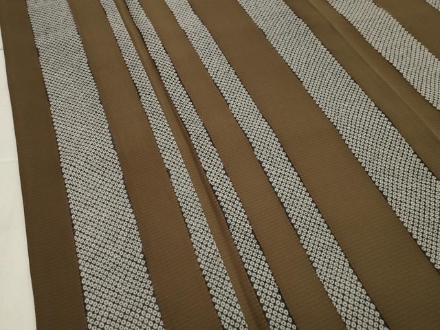 平和屋着物▽上質な小紋 単衣 鹿の子間道 正絹 逸品 未使用