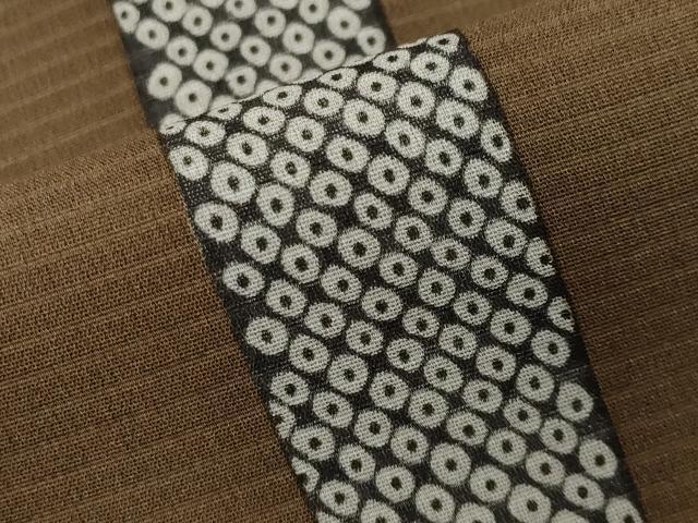 平和屋着物▽上質な小紋 単衣 鹿の子間道 正絹 逸品 未使用