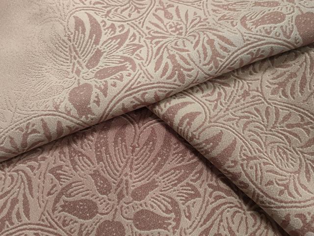 平和屋着物▽上質な小紋　単衣　花唐草文　暈し染め　正絹　逸品　CAAV8880gh