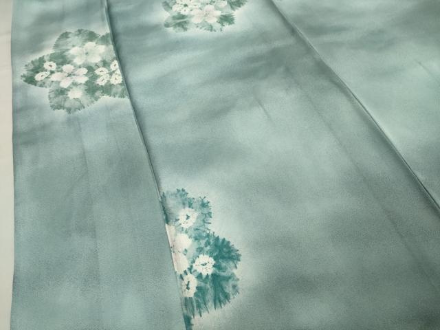 平和屋着物▽上質な小紋 単衣 舞花文 正絹 逸品 未使用 CAAV8883gh