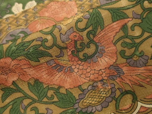 平和屋着物○上質な小紋 紅型 雲霞舞花文 正絹 逸品 DAAW5133ud