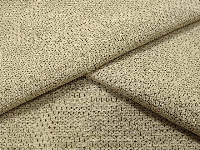 平和屋着物▽本塩沢　単衣　110亀甲　流水文　正絹　逸品　CAAV8915gh