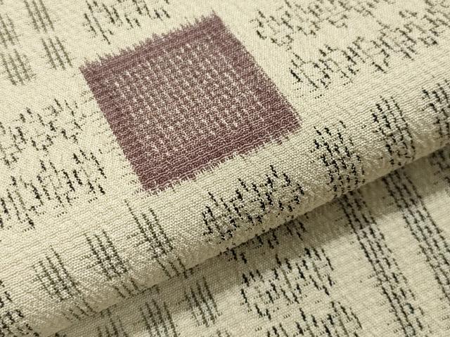 平和屋着物○本塩沢 蚊絣 正絹 逸品 CAAV6574vf