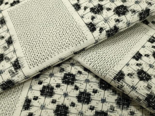 平和屋着物▽上質な紬　単衣　吉祥文　正絹　逸品　CAAV8989gh