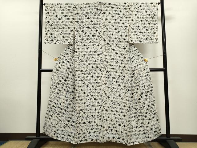 平和屋着物□極上 夏物 男性 小紋 綿麻 逸品 CZAA3735s5 平和屋着物○ 