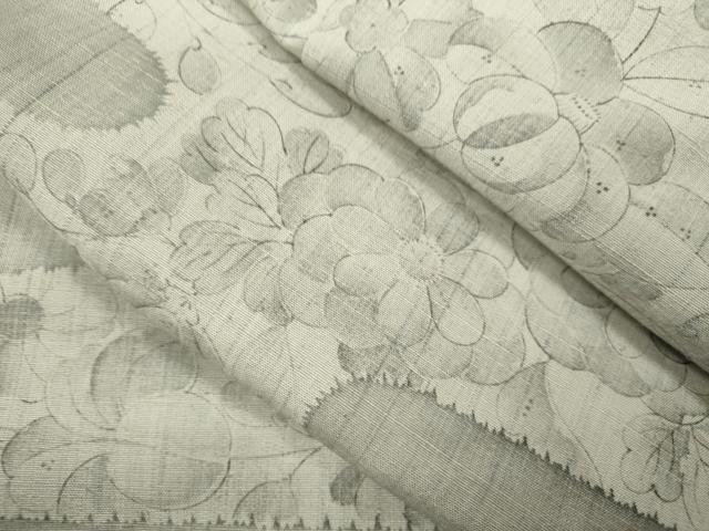 平和屋着物●上質な小紋　紬地　手描き　辻が花　胴抜き仕立て　正絹　逸品　CAAV9320ze