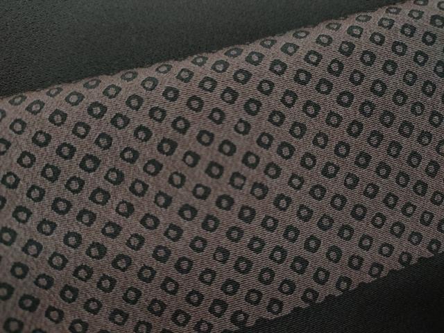 平和屋着物○上質な小紋 横段夜桜吉祥文 黒地 正絹 逸品 AAAV7274zg