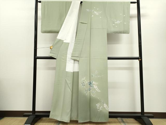 平和屋着物○訪問着 友禅 作家物 藤 暈し染め 正絹 逸品 CAAV9350ze