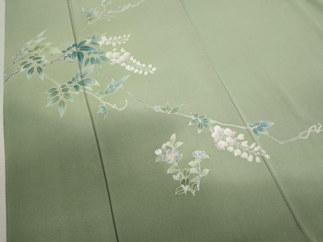 平和屋着物○訪問着 友禅 作家物 藤 暈し染め 正絹 逸品 CAAV9350ze