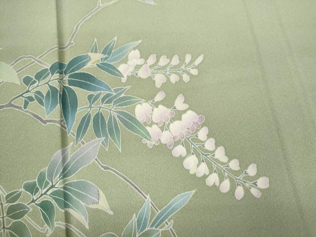 平和屋着物○訪問着 友禅 作家物 藤 暈し染め 正絹 逸品 CAAV9350ze