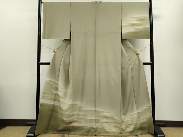 平和屋着物●訪問着　霞箔散らし　暈し染め　金彩　正絹　逸品　CAAV9372ze