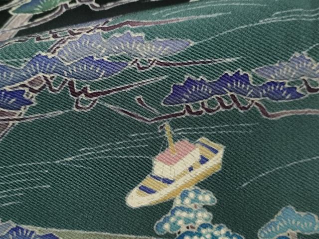 平和屋着物○本加賀友禅作家 白坂幸蔵 黒留袖 風景文 暈し