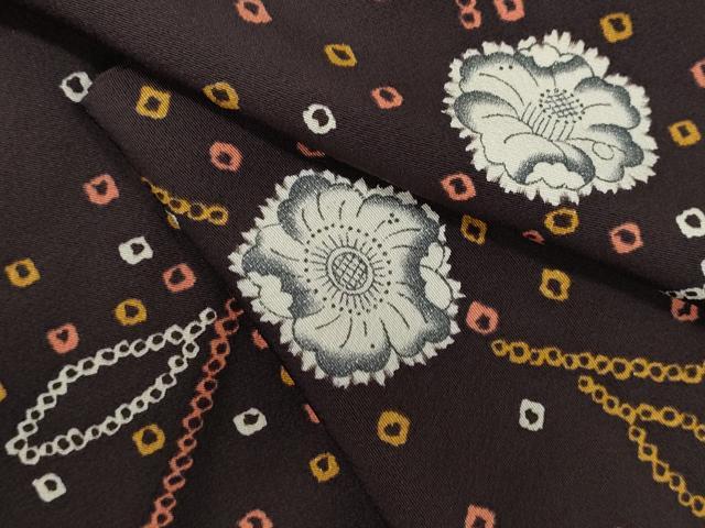 平和屋着物▽上質な小紋　単衣　辻が花　正絹　逸品　CAAV9416ze