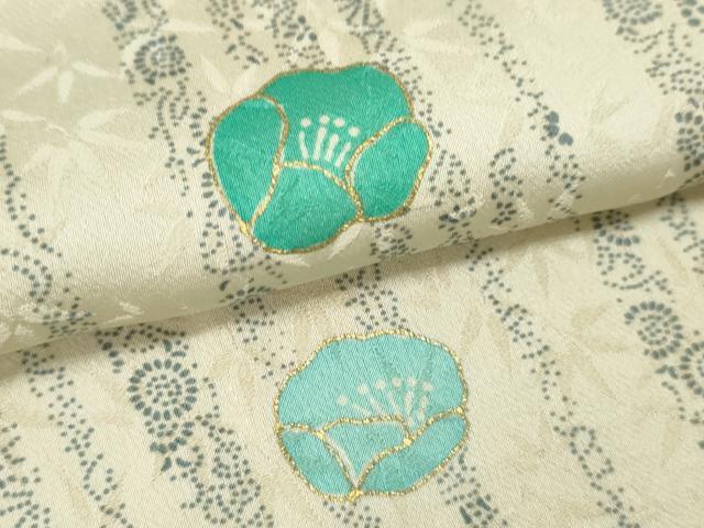 平和屋着物▽上質な小紋 単衣 舞花文 金彩 正絹 逸品 CAAV9422ze