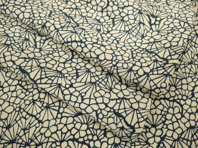 平和屋着物▽上質な小紋　単衣　枝梅文　正絹　逸品　CAAV9429ze