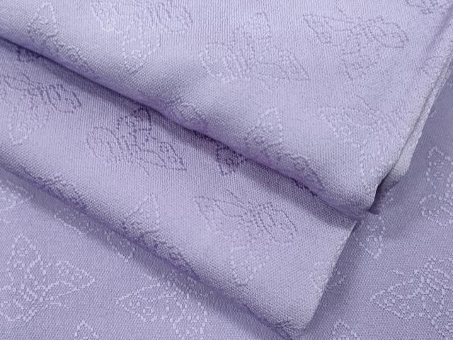 平和屋着物▽上質な色無地　単衣　舞蝶地紋　半色　正絹　逸品　CAAV9433ze