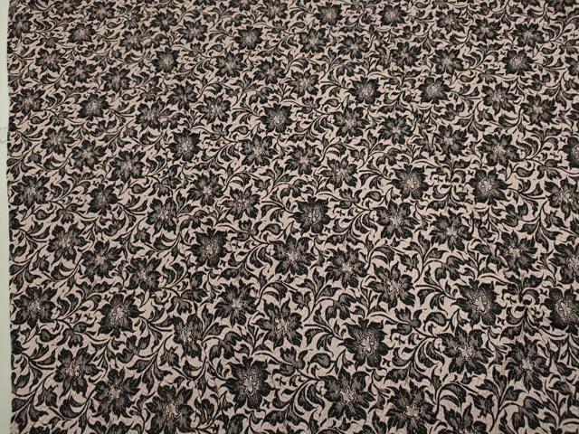 平和屋着物▽上質な小紋 単衣 風通織 草花文 銀糸 正絹 逸品 CAAV9463ze