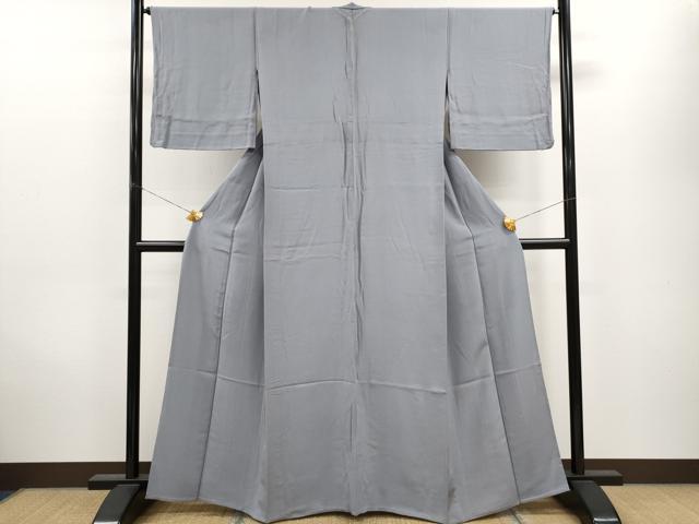 平和屋着物▽上質な色無地　単衣　桔梗鼠色　正絹　逸品　CAAV9508ze 平和屋着物▽上質な色無地 単衣 桔梗鼠色 正絹 逸品 CAAV9508ze