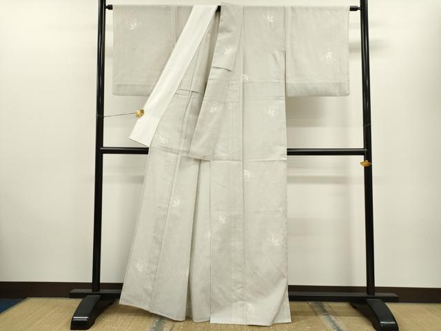 平和屋着物▽本塩沢 単衣 舞蝶文 正絹 逸品 CAAV9512ze