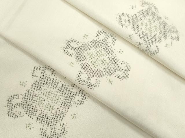 平和屋着物▽上質な紬　単衣　吉祥文　正絹　逸品　CAAV9524ze