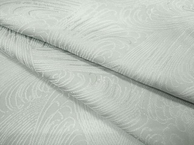 平和屋着物▽上質な色無地　単衣　立波地紋　秘色色　正絹　逸品　CAAV9528ze