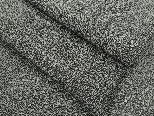 平和屋着物＊夏物　江戸小紋　絽　寄せ小紋柄　黒地　ますいわ屋扱い　正絹　逸品　CAAV9584ze