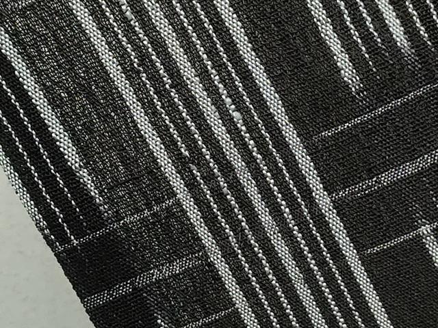 平和屋着物＊夏物　紬　単衣　網目文　黒地　正絹　逸品　CAAW0890ng_5