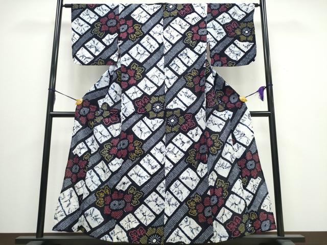 平和屋着物∴夏物　浴衣　有松鳴海絞り　綿　逸品　CAAW0901ng