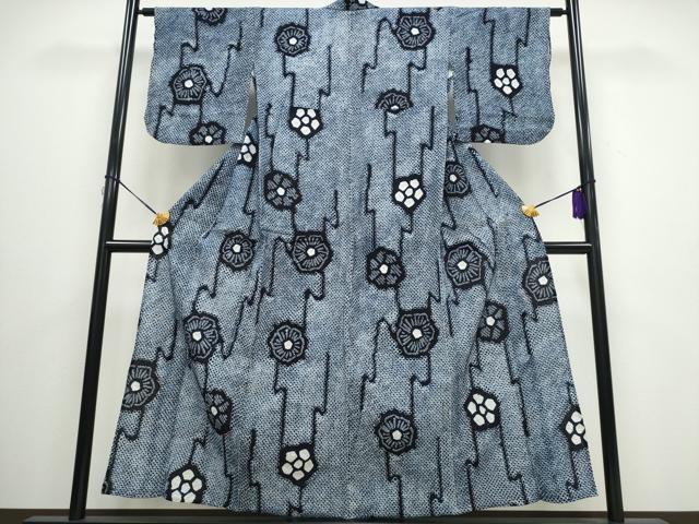 平和屋着物∴夏物　浴衣　有松鳴海絞り　吉祥花文　綿　逸品　CAAW0926ng