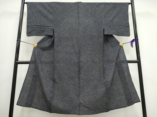 平和屋着物∴夏物　男性　浴衣　有松鳴海絞り　黒地　綿　逸品　CAAW0970ng_1