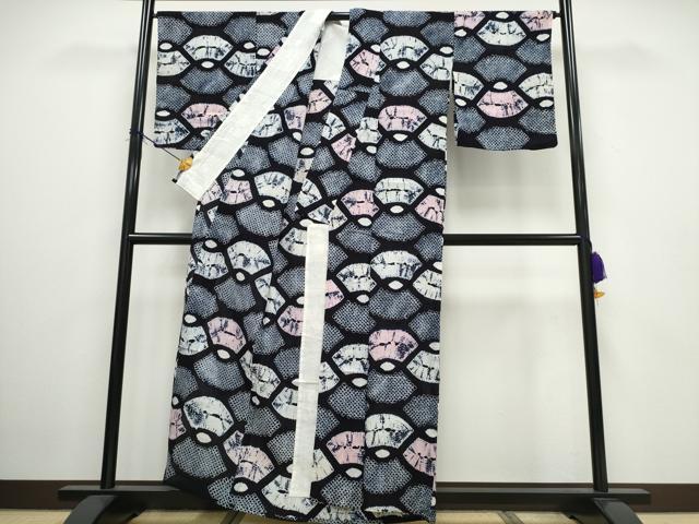 平和屋着物∴夏物 浴衣 有松鳴海絞り 吉祥文 綿 逸品 CAAW1065ng