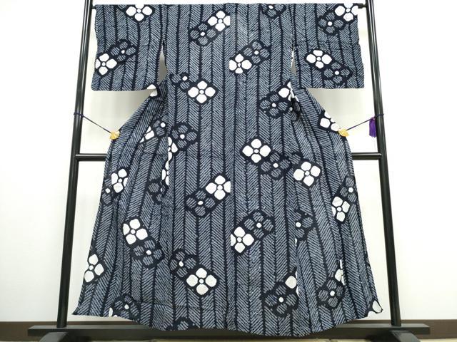 平和屋着物∴夏物　浴衣　有松鳴海絞り　舞花間道　綿　逸品　CAAW0984ng