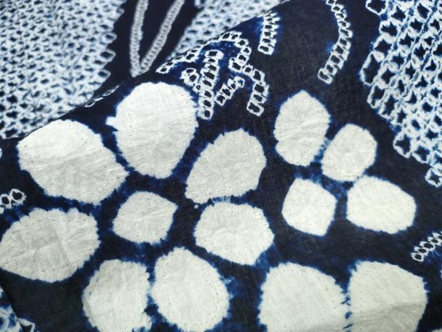 平和屋着物∴夏物 浴衣 有松鳴海絞り 吉祥花文 綿 逸品 CAAW1021ng