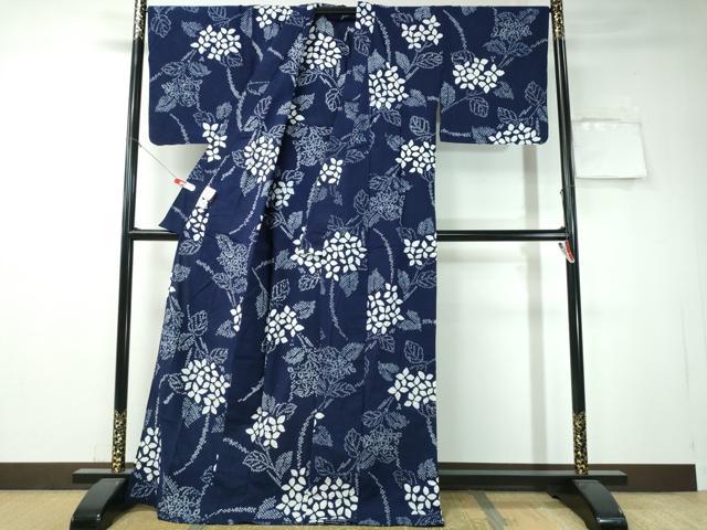 平和屋着物∴夏物 浴衣 有松鳴海絞り 紫陽花 綿 逸品 CAAW1090ng