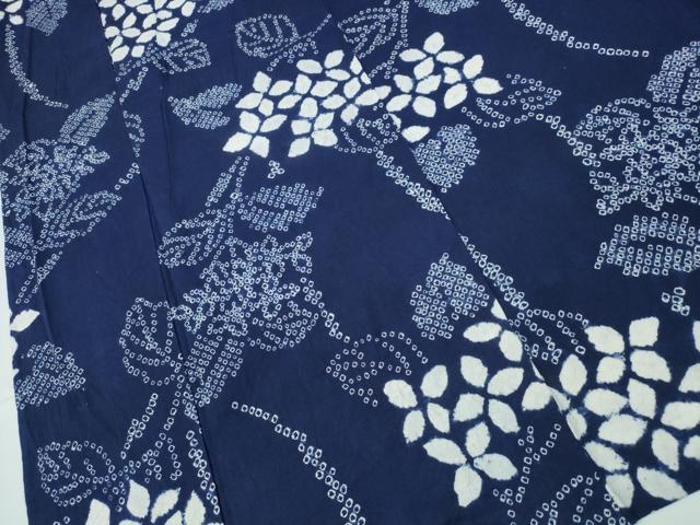 平和屋着物∴夏物　浴衣　有松鳴海絞り　紫陽花　綿　逸品　CAAW1090ng_2