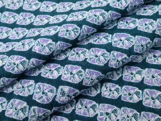 平和屋着物∴夏物　浴衣　有松鳴海絞り　蜘蛛絞り　斜線花文　綿　逸品　CAAW1100ng