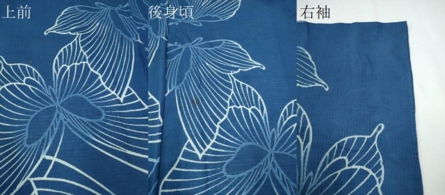 平和屋着物∴夏物　浴衣　綿紅梅　舞蝶文　綿　逸品　CAAW1107ng_5